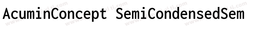 AcuminConcept SemiCondensedSemibold字体转换